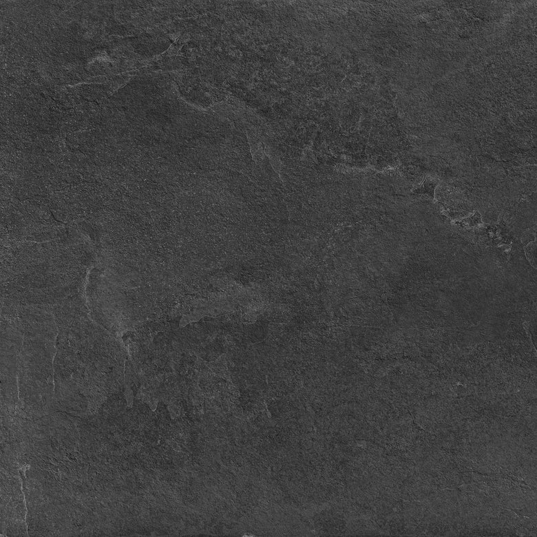 Pavimento Rivestimento 75x75 Rettificato Strutturato Black Strutturato, superficie e texture ravvicinata del gres