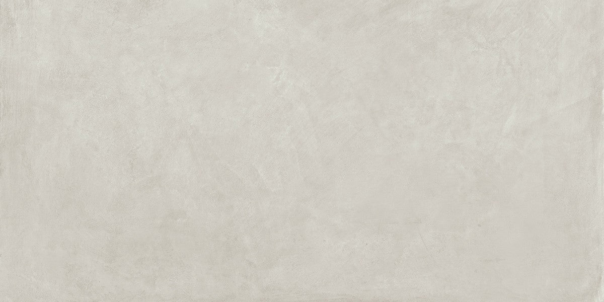 Pavimento rivestimento 75x150 blanc effetto resina 9,5 mm, superficie e texture ravvicinata del gres