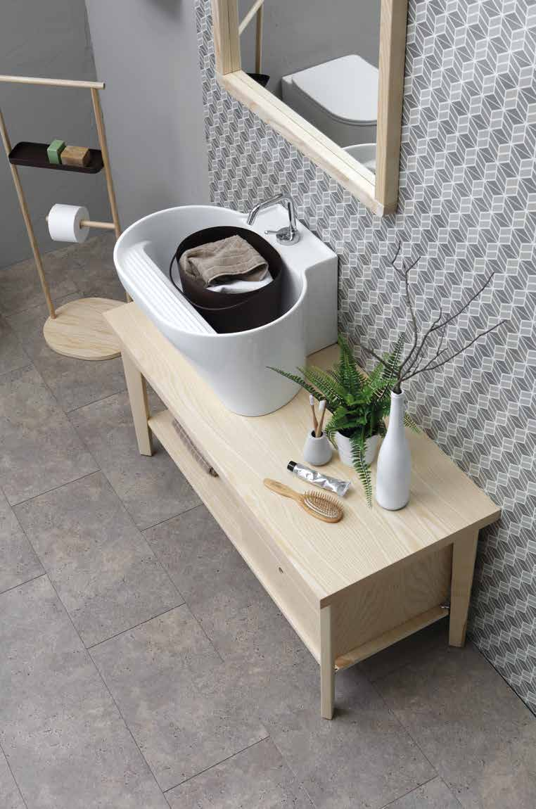 Disegno tecnico con quote di Colavene Tino lavatoio 60x50 in ceramica Bianco Lucido