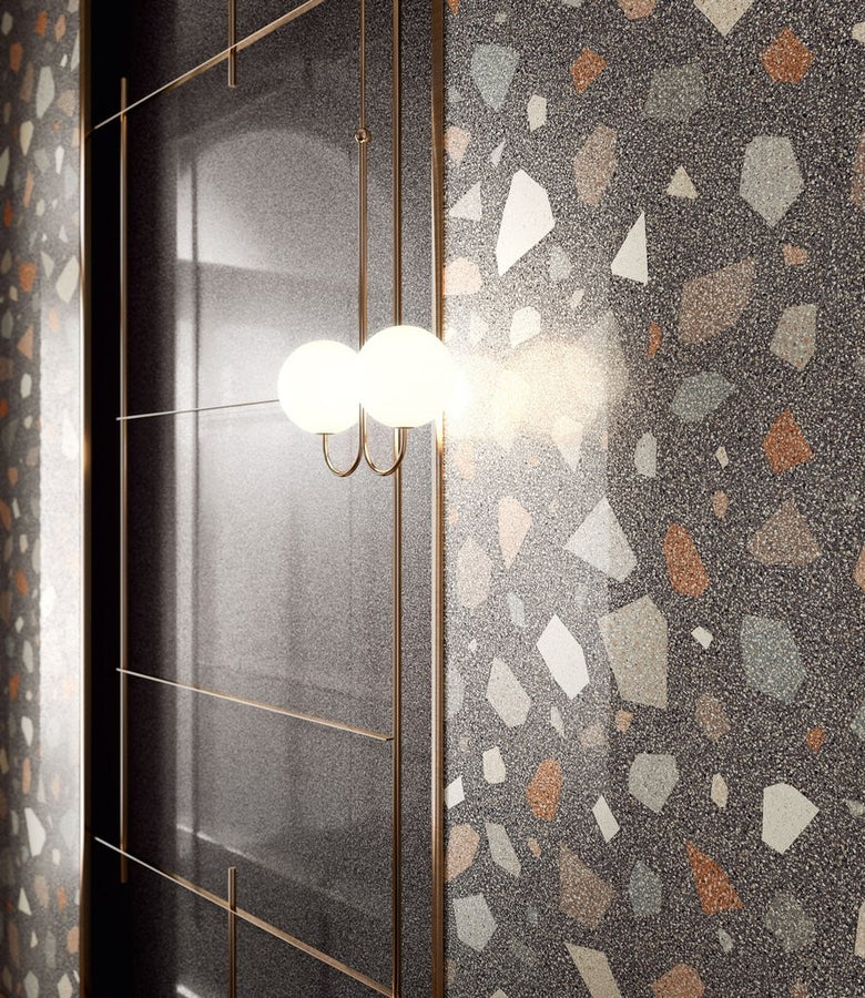 Ceramica Sant Agostino Newdeco Piastrella Decorativa 60x60 posata in ambiente arredato, dettaglio della venatura