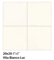 Rivestimento 20x20 Cm Bianco Lucido Ceramica Sant Agostino Vita Colours CSAVBILU20