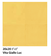Rivestimento 20x20 Cm Giallo Lucido Ceramica Sant Agostino in ambientazione completa, vista d'insieme della stanza