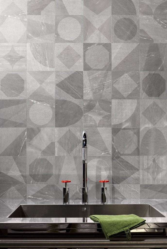 Rivestimento Decorativo 20x20 Cm In Gres Porcellnato Decor, dettaglio ravvicinato della finitura e delle fughe