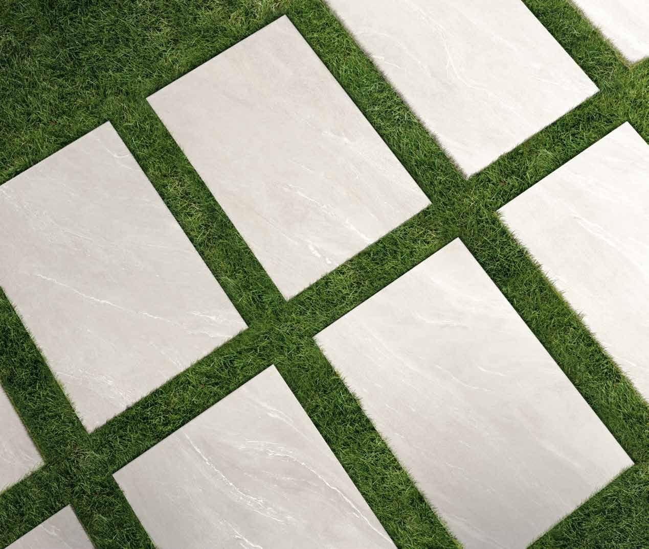 Pavimento 604x906 mm effetto pietra Antislip 2.0 In Gres posata in ambiente arredato, dettaglio della venatura
