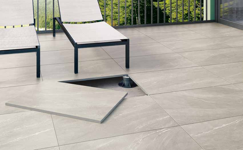 Pavimento 604x906 mm effetto pietra Antislip 2.0 In Gres posata in ambiente arredato, dettaglio della venatura