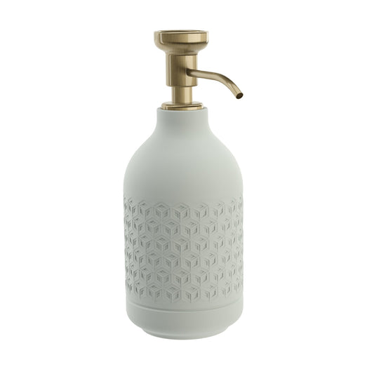 Dispenser sapone liquido da Appoggio Esagono Celadon Bron oro Equilibrium 777832C07H Cosmic
