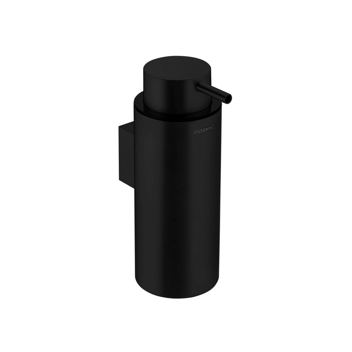 Dispenser sapone liquido a muro Nero Satinato Logic Cosmic, dettaglio ravvicinato del materiale e dell'aggancio...