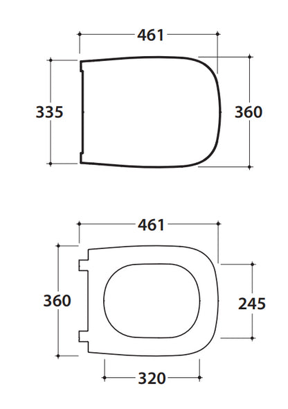 Sedile Soft Close Rimovibile in duroplast Bianco Genesis GN020BI Ceramica Globo