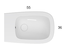 Globo Genesis Bidet Sospeso con fissaggi in ceramica Bianco, vista frontale su sfondo bianco - Ceramica Globo