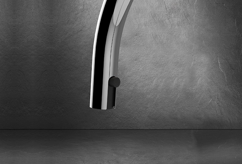 Miscelatore Cucina Monocomando Con Canna Girevole E, dettaglio della doccetta estraibile