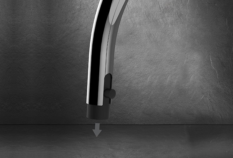 Disegno tecnico con quote di Miscelatore Cucina Monocomando Con Canna Girevole E