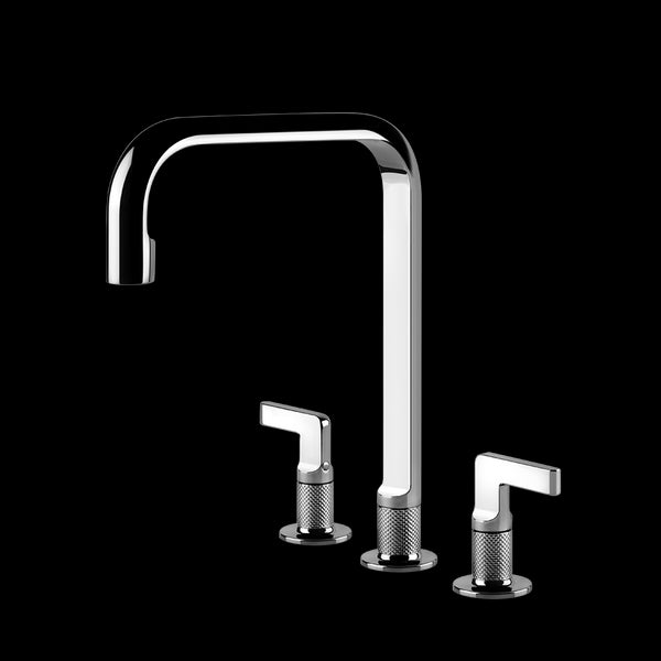 Rubinetto Cucina A 3 Fori Con Canna Girevole Cromo inciso 58701 Gessi
