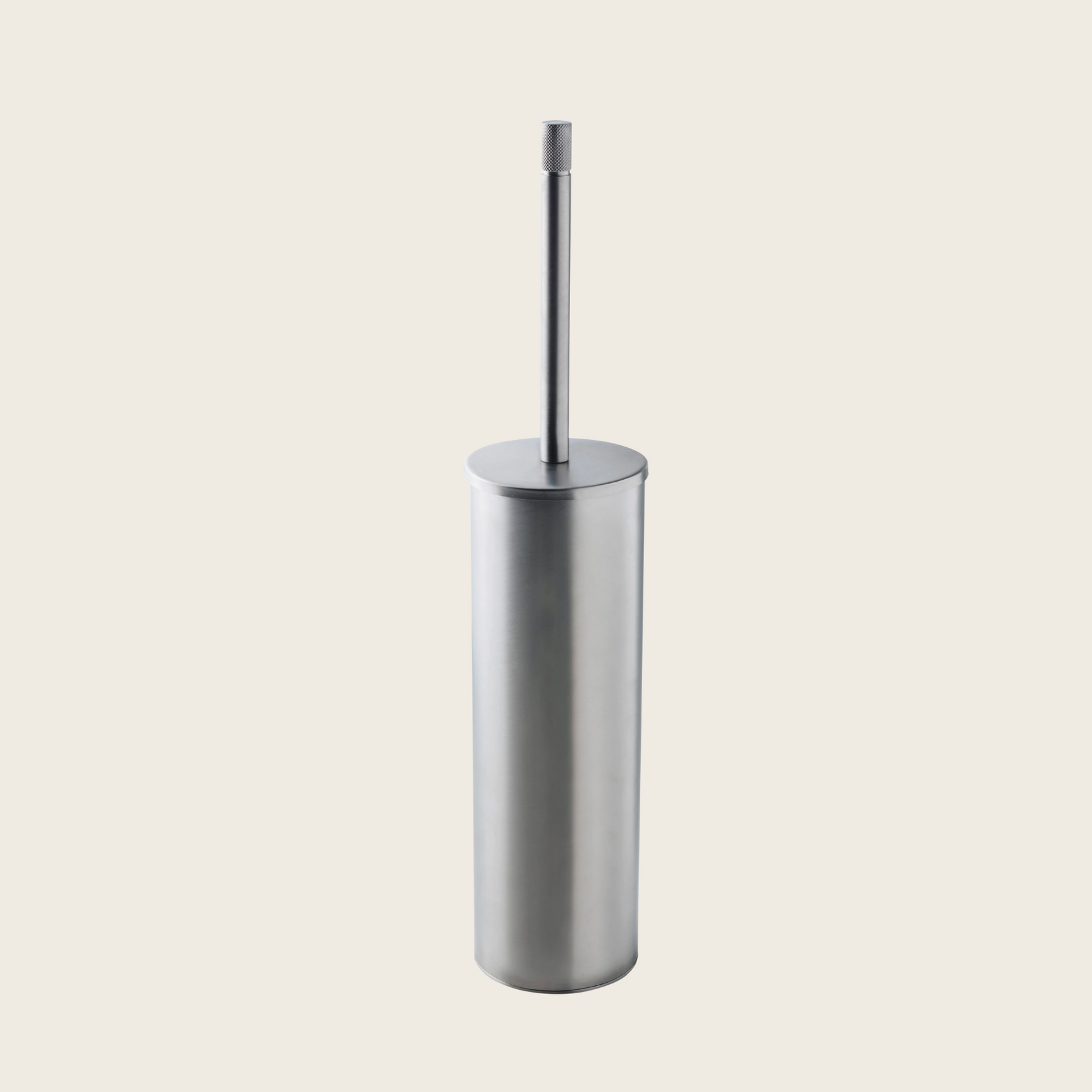 Treemme 22mm portascopino tondo a pavimento inox satinato Acciaio in acciaio inox montato a parete, vista del design e...