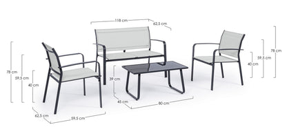 Andrea Bizzotto Arent salotto da Giardino Bianco Antracite 0662999