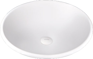 Antonio Lupi Rim Lavabo 54 cm Tondo In Flumood bianco ambientato su piano bagno con accessori - Antonio Lupi Design