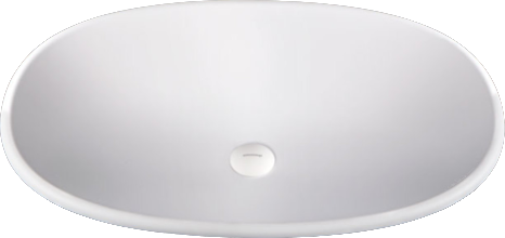 Antonio Lupi Rim Lavabo 76x54 Ovale In Flumood bianco ambientato su piano bagno con accessori - Antonio Lupi Design