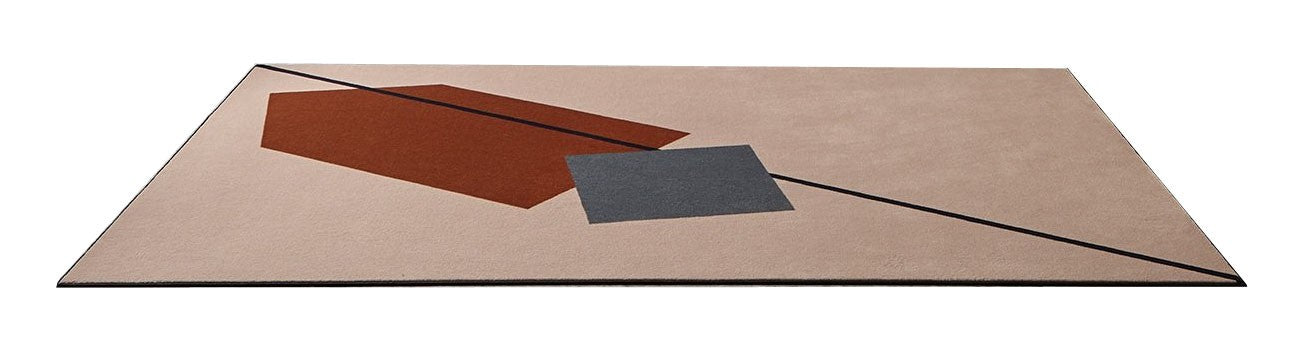 Antonio Lupi Geometrie Volanti Tappeto 200x300 Rettangolare Multicolore, vista laterale della struttura e del profilo...