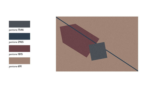 Antonio Lupi Geometrie Volanti Tappeto 200x300 Rettangolare Multicolore ambientato in spazio living con arredi coordinati...