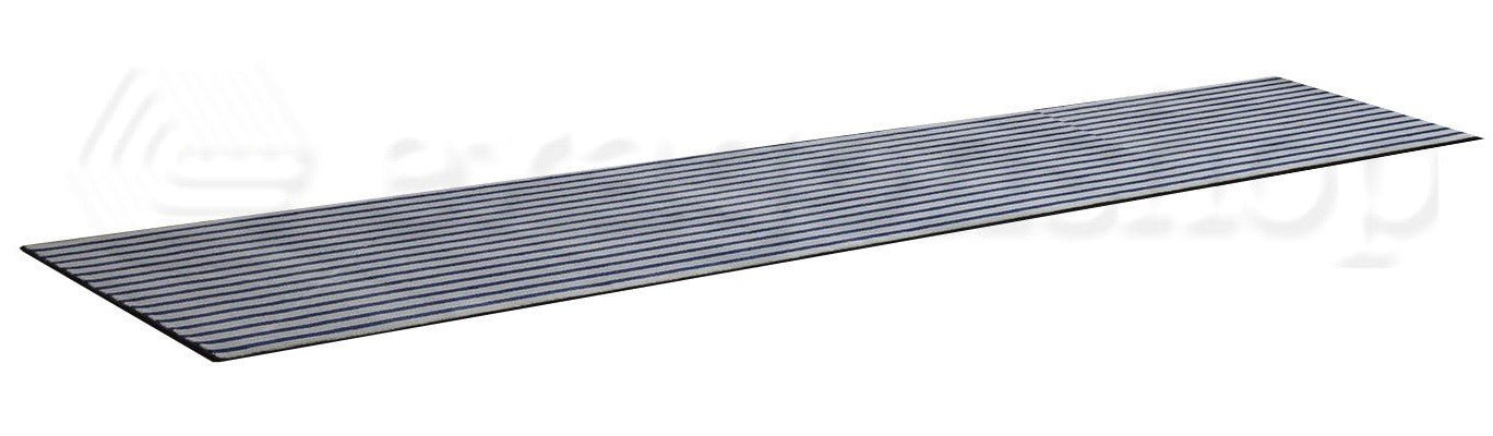 Antonio Lupi Geometrie Volanti Tappeto 100x400 In Velluto BLU, dettaglio ravvicinato dei materiali - Antonio Lupi Design