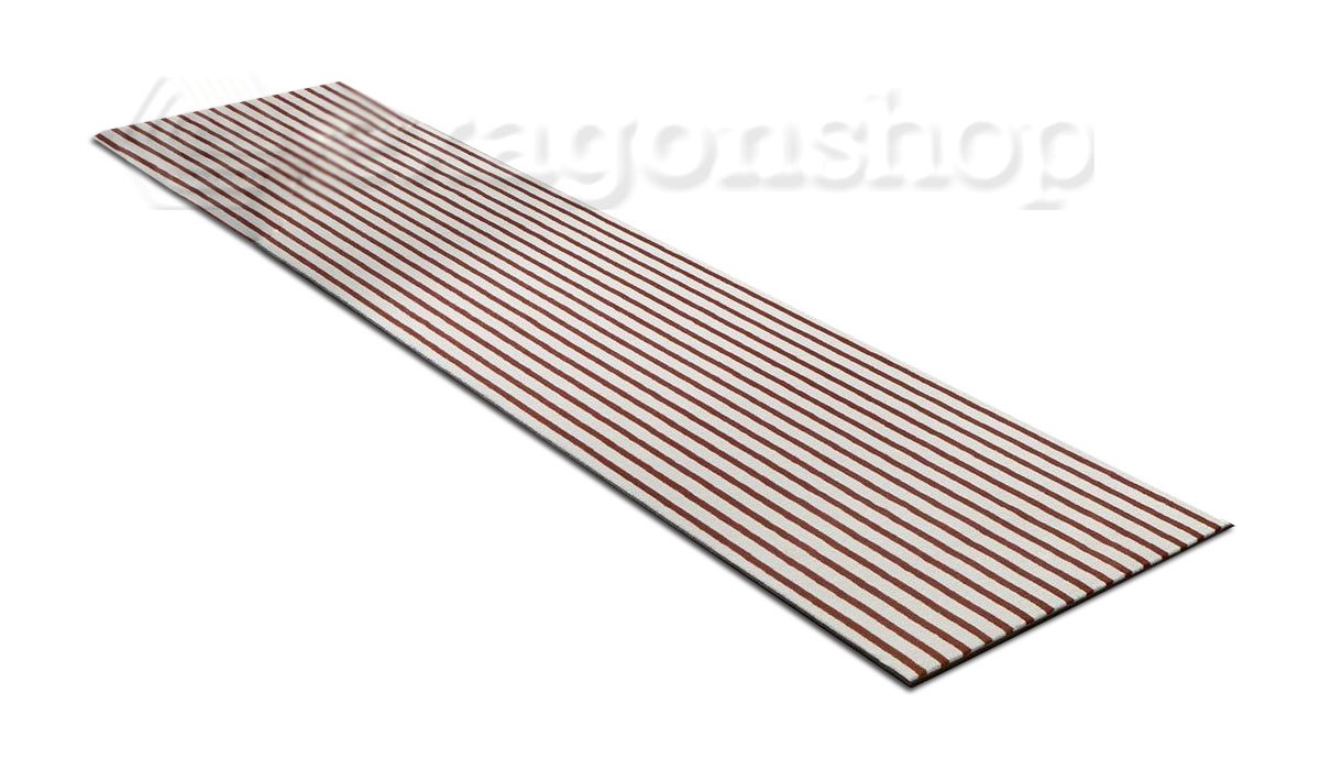 Antonio Lupi Geometrie Volanti Tappeto 100x400 rettangolare Multicolore, vista laterale della struttura e del profilo...