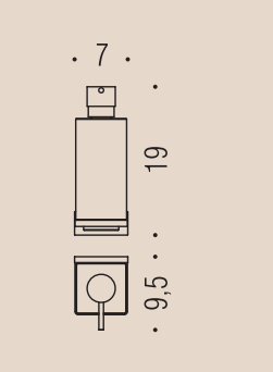 Colombo Look dispenser sapone liquido a Muro in Vetro, dettaglio ravvicinato del materiale e dell'aggancio - Colombo Design