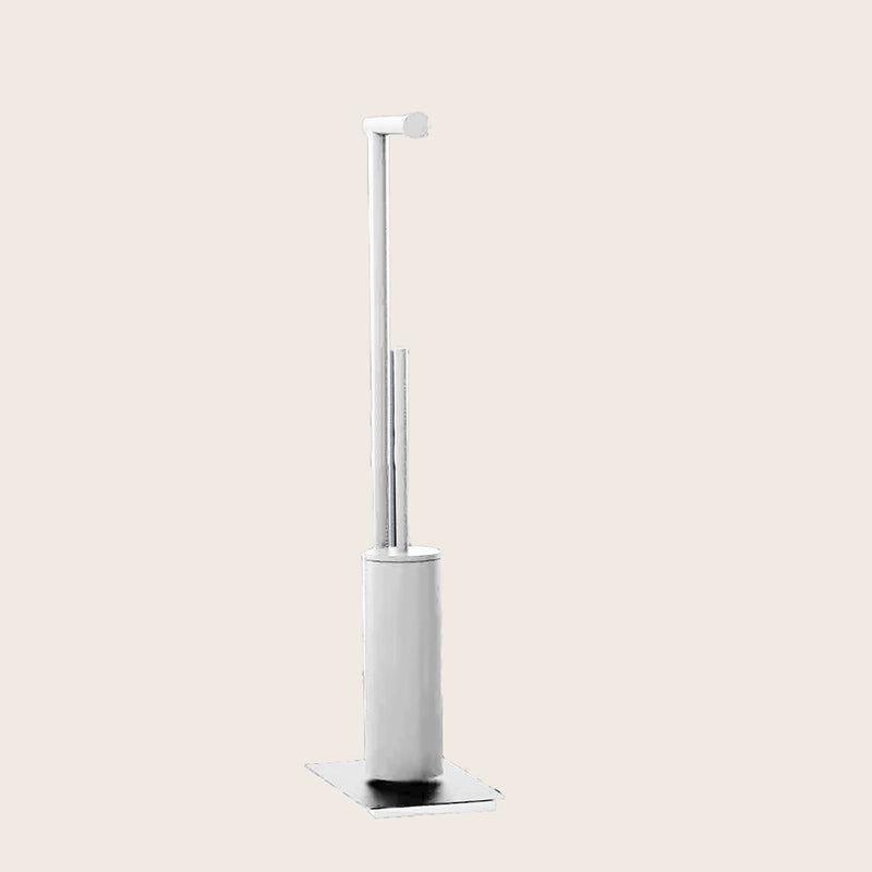 Colombo Square piantana portarotolo portascopino bianco opaco b99070bm