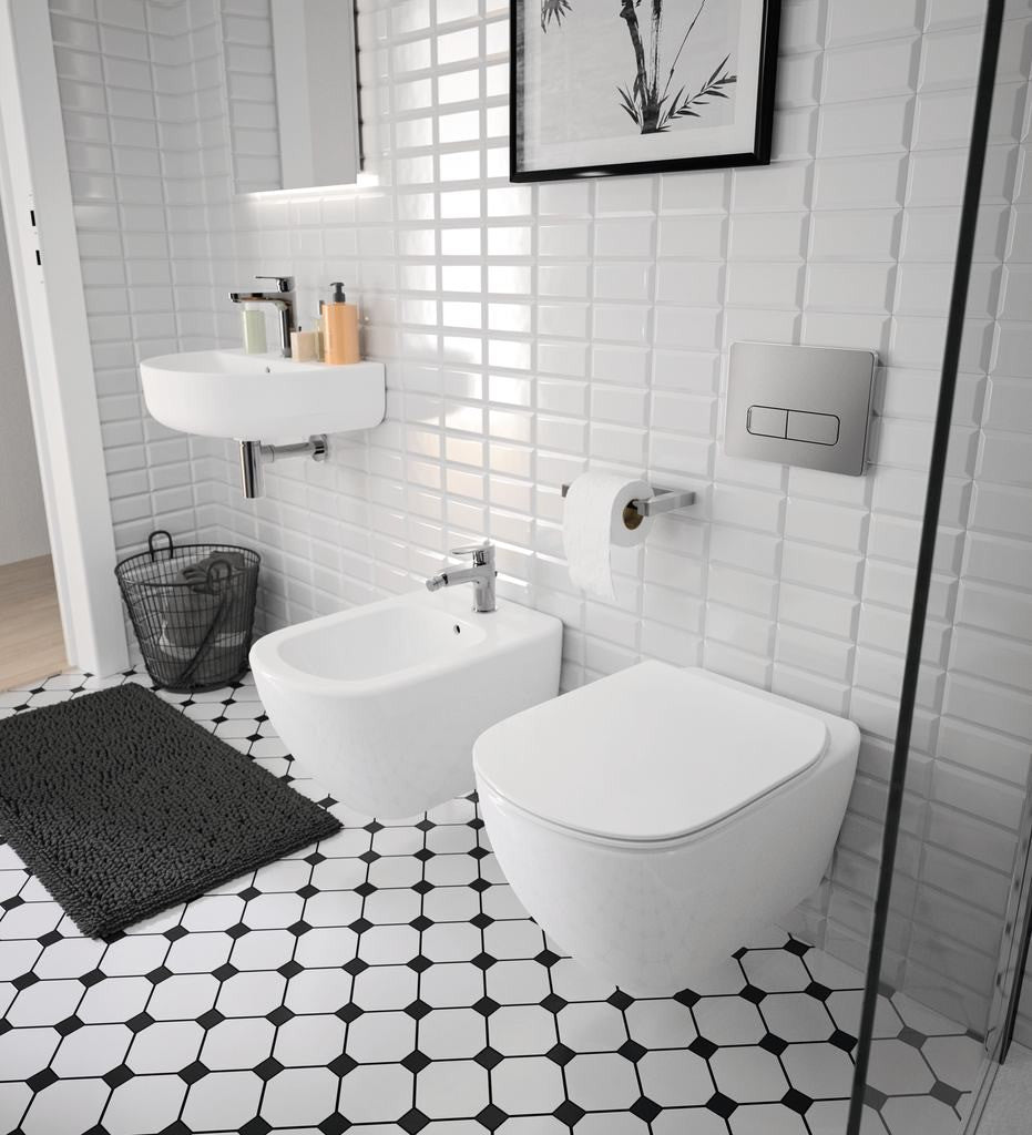 Ideal standard Cerafine O bc705aa miscelatore bidet con Cromo Lucido, vista laterale del profilo