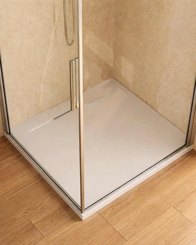 Box doccia 90x100 battente vetro temperato 6 mm 195 H cromo Cromo Lucido, dettaglio dei profili e delle cerniere in...