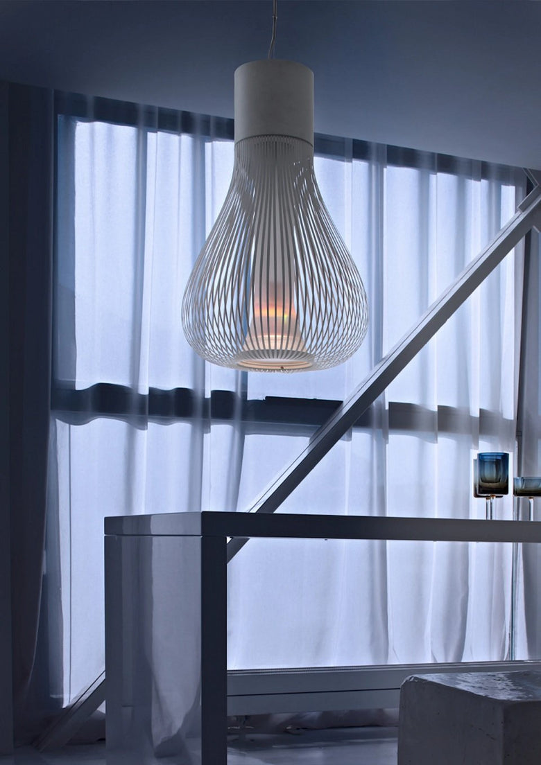 Flos Chasen Lampada a sospensione bianco Bianca, vista del design e della finitura