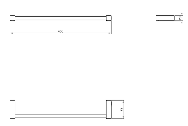Cosmic Metric set accessori bagno con  portasasciugamano 40 cm portarotolo destro e 2 appendini cromo