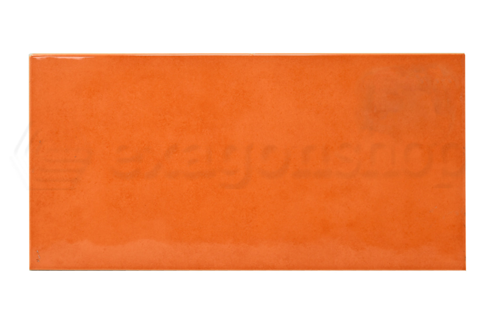 Ceramica Sant Agostino Idea Sole Rivestimento 18x36 Cm Arancio Lucido posata in ambiente arredato, dettaglio della venatura