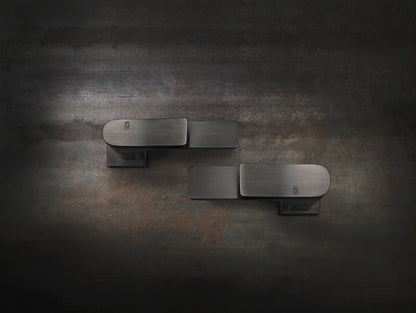 Miscelatore Lavabo Con Scarico Con Flessibili Di Collegamento black metal brushed Rilievo 59001 Gessi