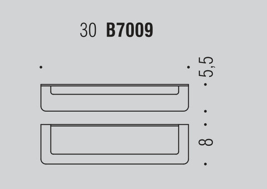 Colombo Design Over B7009vss portasciugamani 30 cm a parete In Acciaio Satinato