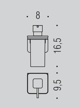 Colombo Design Over B9328vss dispenser sapone liquido a muro in Acciaio Satinato