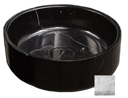 Antonio Lupi Opale Lavabo Tondo Soprapiano Cm 50x50 In Marmo di Carrara bianco