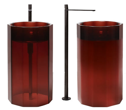 Antonio Lupi Vitreo Lavabo Decagonale 50 Cm In Cristalmood