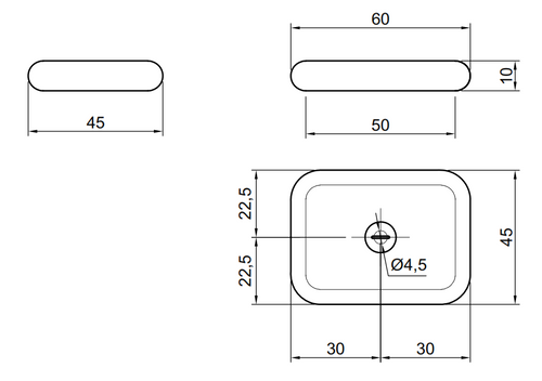 Antonio Lupi Gessati Lavabo 60x54 rettangolare in Marmo di, vista frontale su sfondo bianco - Antonio Lupi Design