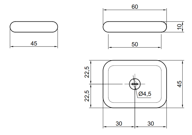 Antonio Lupi Gessati Lavabo 60x54 rettangolare in Marmo di, vista frontale su sfondo bianco - Antonio Lupi Design