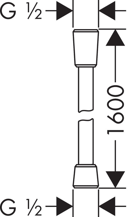 Flessibile Doccia 160 Cm Nero Opaco Hansgrohe Isiflex 28276670