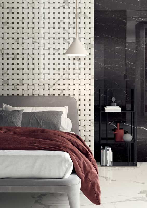 Blustyle Elite Pavimento Rivestimento 60x60 Effetto Marmo Dark Brown S Elt, superficie e texture ravvicinata del gres