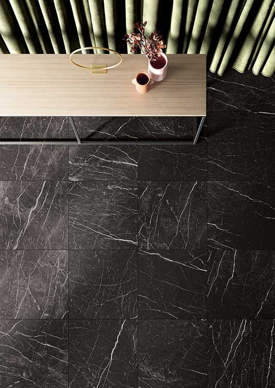 Blustyle Elite Pavimento Rivestimento 60x60 Effetto Marmo Dark Brown S Elt in ambientazione completa, vista d'insieme...