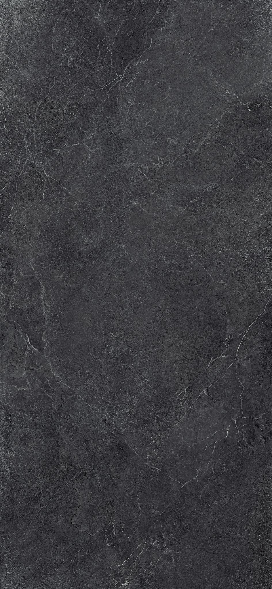 Cotto D'Este Kerlite Lithos 6plus Pavimento Rivestimento Carbon Lt, superficie e texture ravvicinata del gres - Cotto D...
