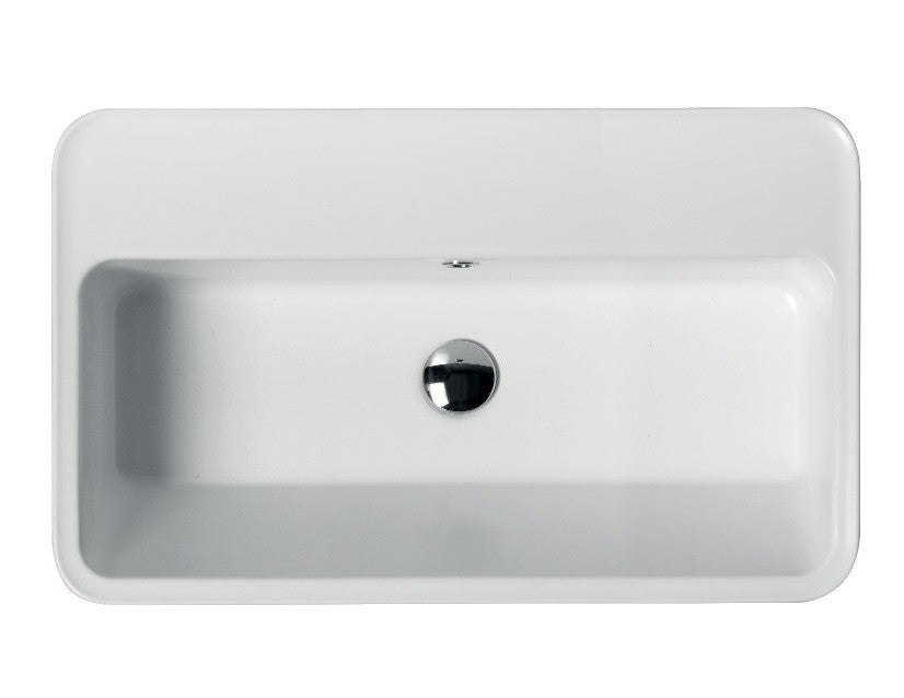Disegno tecnico con quote di Colavene Wynn lavatoio 70x40 in ceramica bianco lucido