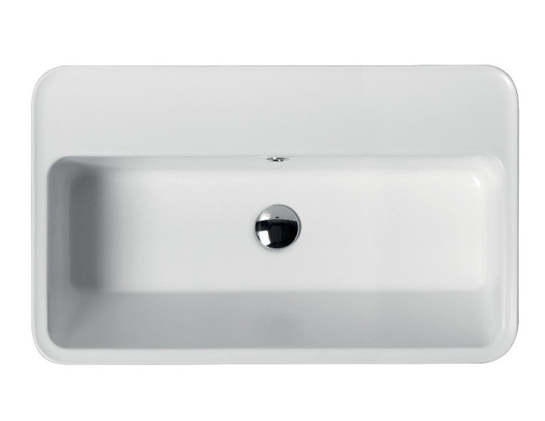 Disegno tecnico con quote di Colavene Wynn lavatoio 70x40 in ceramica bianco lucido