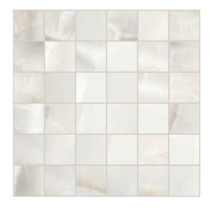 Mosaico 30x30 Effetto Marmo In Gres Porcellanato in ceramica e rettificato, superficie e texture ravvicinata del gres