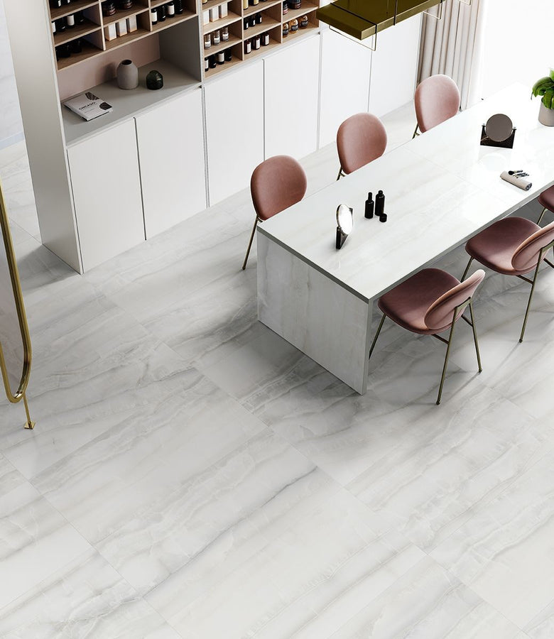 Pavimento Rivestimento 30x60 Effetto Marmo In Gres in gres porcellanato e ceramica, superficie e texture ravvicinata del gres