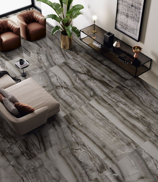 Pavimento rivestimento 30x60 Effetto Marmo In Gres Porcellanato Rettificato Ocean Krystal Ceramica Sant Agostino Ayoka 3060 Kry