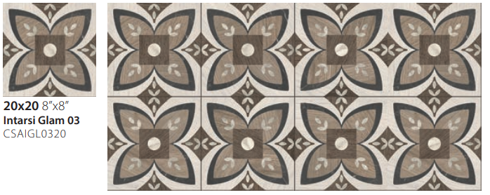 Pavimento 20x20 con decoro Effetto Legno In Gres posata in ambiente arredato, dettaglio della venatura