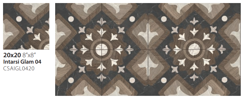 Pavimento 20x20 con decoro Effetto Legno In Gres posata in ambiente arredato, dettaglio della venatura