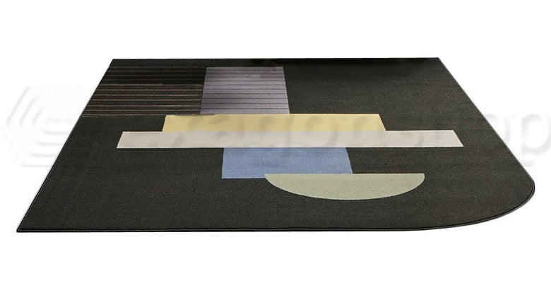 Antonio Lupi Geometrie Volanti Tappeto 200x300 In Velluto Multicolore, dettaglio ravvicinato dei materiali - Antonio Lupi...